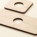 RowanKeel Wooden Positioning Ruler Starter Set | 2-Piece & 4-Piece Wax Seal Guide Card Bundle