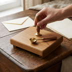 RowanKeel Heat-Proof Wooden Stand | Protective Base for Wax Seal Dies & Melters