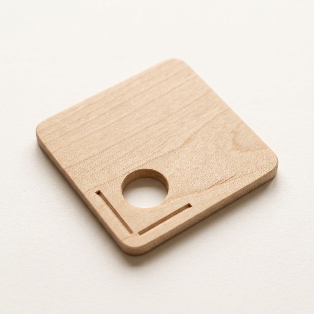 RowanKeel Corner Accent Template | Wooden Contour Guide for Corner Wax Details on Cards