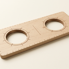 RowanKeel Dual-Stamp Centering Ruler | Wooden Guide Card for Symmetrical Two-Seal Layouts