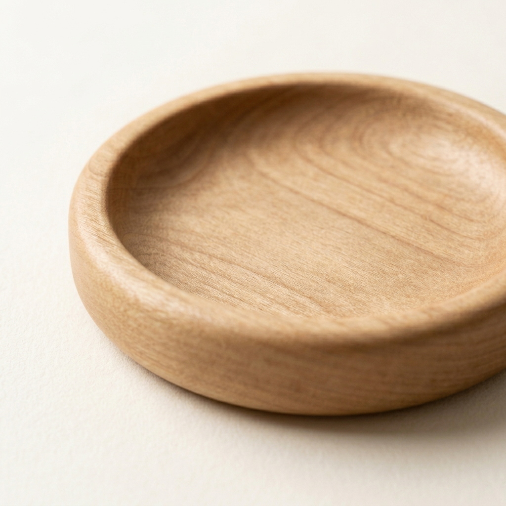 RowanKeel Wax Melt Saver Saucer | Small Wooden Saucer for Melted Wax & Drip Spills