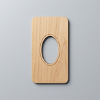 RowanKeel Oval Tag Border Template | Wooden Contour Guide for Oval Seals & Labels