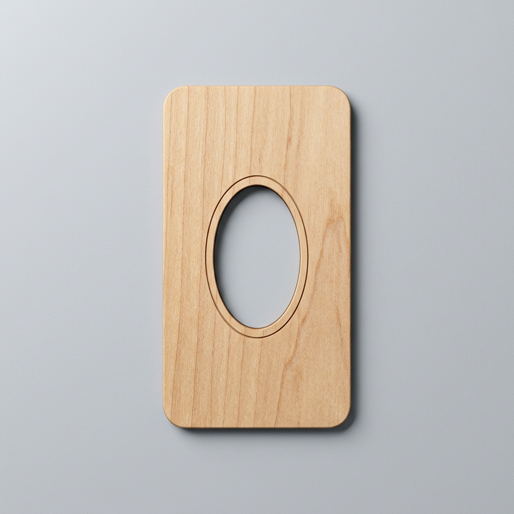 RowanKeel Oval Tag Border Template | Wooden Contour Guide for Oval Seals & Labels