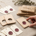 RowanKeel Gift Tag Seal Template Set | Multi-Pack Wooden Contour Guides for Gift Tag Seals