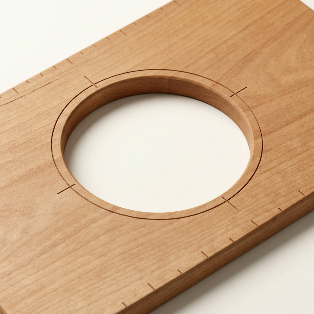 RowanKeel Wide-Stamp Alignment Ruler | Oversized Wooden Positioning Card for Large Wax Seal Dies