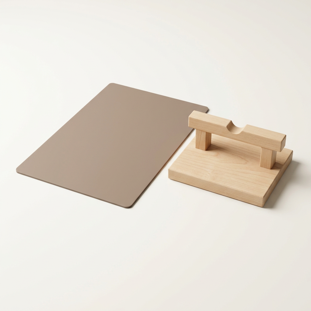 RowanKeel Silicone Pad & Wooden Stand Combo | Demolding Pad with Heat-Proof Stand Bundle