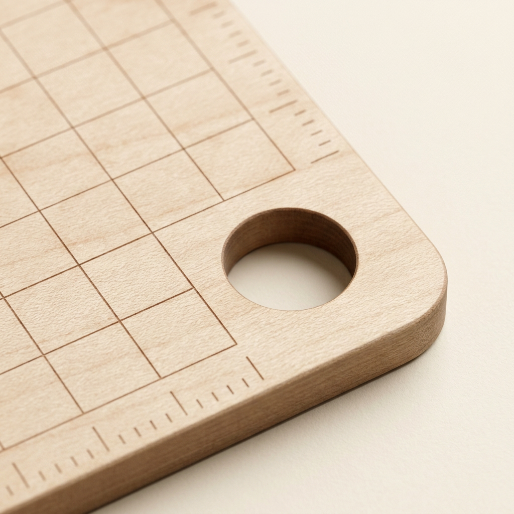 RowanKeel Corner & Edge Positioning Ruler | Wooden Guide Card for Tags, Cards & Corners