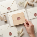 RowanKeel Wedding Invitation Seal Template | Wooden Alignment Guide for Invitation & RSVP Seals