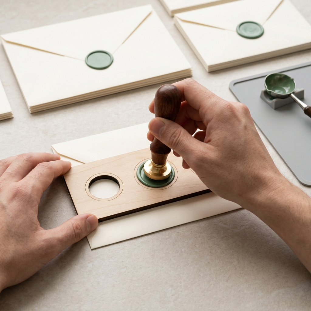 RowanKeel Envelope Seal Contour Template | Multi-Size Wooden Guide for Flap & Closure Seals